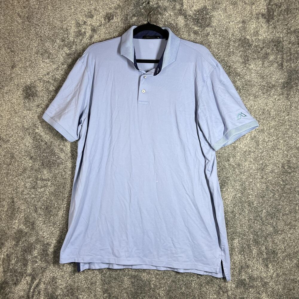 Greyson Polo Shirt Mens XL Blue Relaxed Fit Stretch Performance Casual